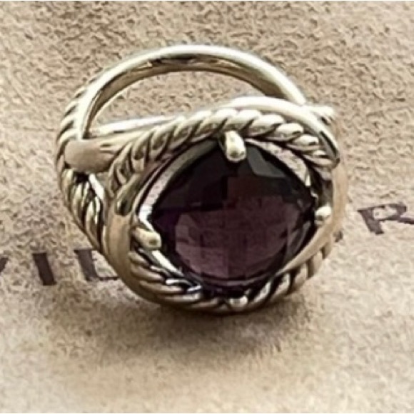 David Yurman eternity Ring with beautiful amethyst Gemstone - Picture 2 of 10